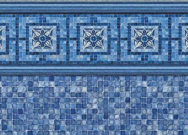 Vintage / Blue Mosaic Latham vinyl pool liner installed by High Tide Pools & Spas, Cincinnati OH